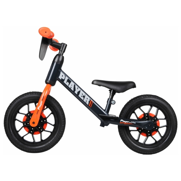 Bicicletă fără pedale Qplay Player 12" Orange Black Oțel / Pentru copii photo 2