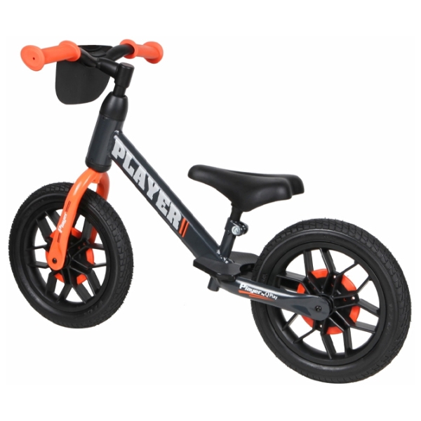 Bicicletă fără pedale Qplay Player 12" Orange Black Oțel / Pentru copii photo 3