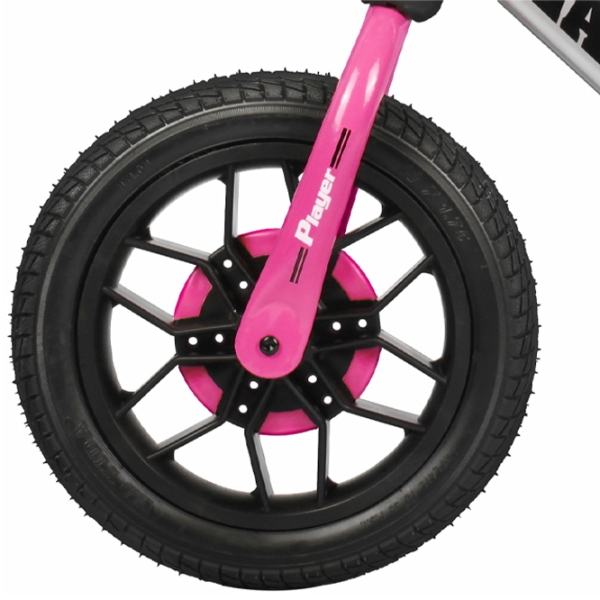 Bicicletă fără pedale Qplay Player 12" Pink Silver Oțel / Pentru copii photo 2
