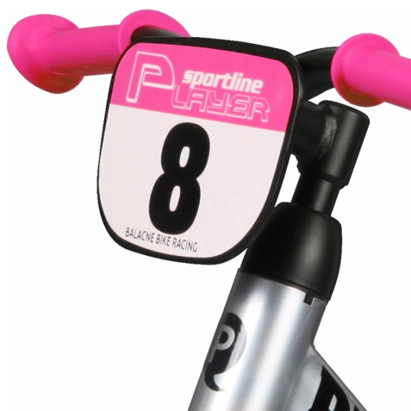 Bicicletă fără pedale Qplay Player 12" Pink Silver Oțel / Pentru copii photo 3