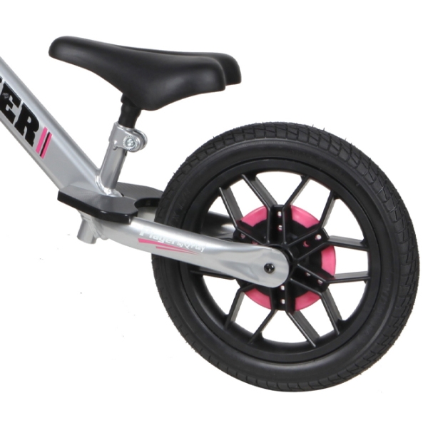 Bicicletă fără pedale Qplay Player 12" Pink Silver Oțel / Pentru copii photo 4