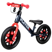 Bicicletă fără pedale Qplay Player 12" Red Black Oțel / Pentru copii
