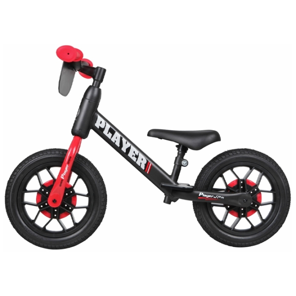 Bicicletă fără pedale Qplay Player 12" Red Black Oțel / Pentru copii photo 2