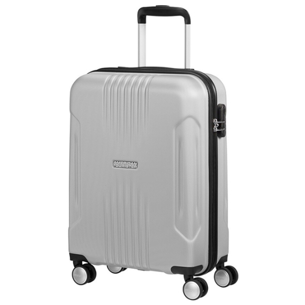 Чемодан American Tourister Tracklite Spinner Серебряный 34л   photo 1