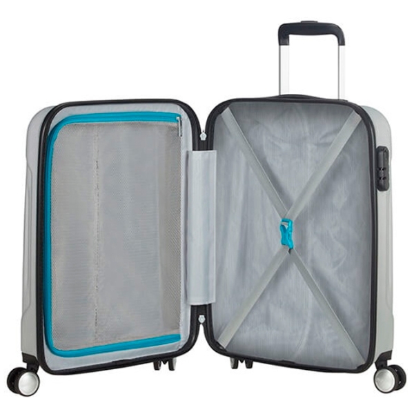 Чемодан American Tourister Tracklite Spinner Серебряный 34л   photo 5