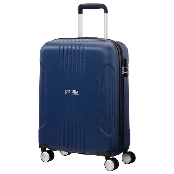 Чемодан American Tourister Tracklite Spinner Тёмно-синий Темный 34л   photo 1