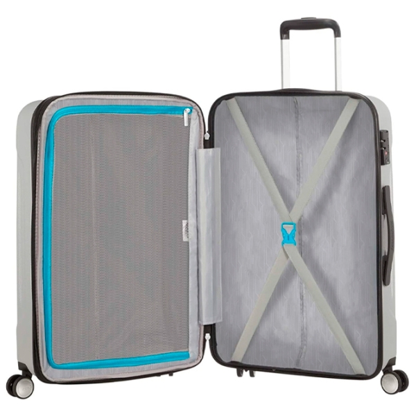 Чемодан American Tourister Tracklite Spinner Серебряный 71л   photo 7