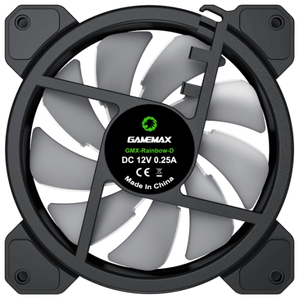 Ventilator de carcasă Gamemax FN-12Rainbow-D Black  photo 3
