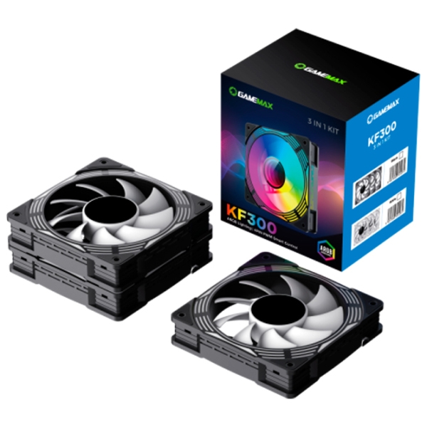 Ventilator de carcasă Gamemax KF300 BK 3xARGB Fan Kit Black  photo 7