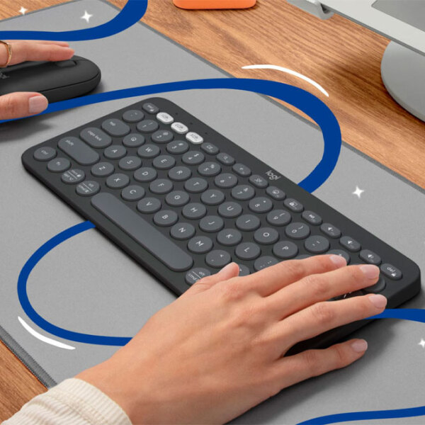 Клавиатура и Мышь Logitech Pebble 2 Combo Графитовый Для дома и офиса, Беспроводные photo 6