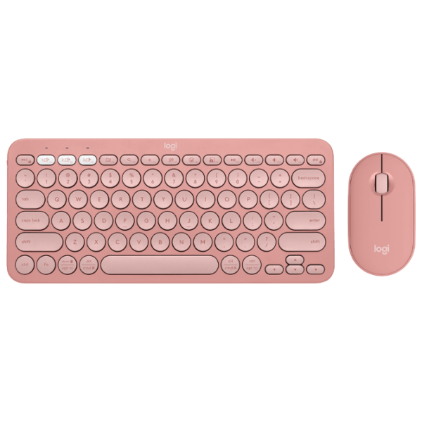 Клавиатура и Мышь Logitech Pebble 2 Combo Rose Для дома и офиса, Беспроводные photo 1