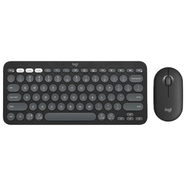 Клавиатура и Мышь Logitech Pebble 2 Combo for Mac Графитовый Для дома и офиса, Беспроводные photo 1