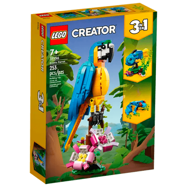 Constructor LEGO Exotic Parrot Multicolor Numărul de piese 253, 7+ photo 1