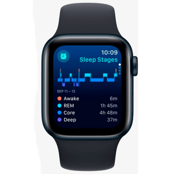 Умные часы Apple Watch SE 2023 Черный 1.57" | 44 мм | Алюминий/ Силикон
| MRE73QI/ A photo 4