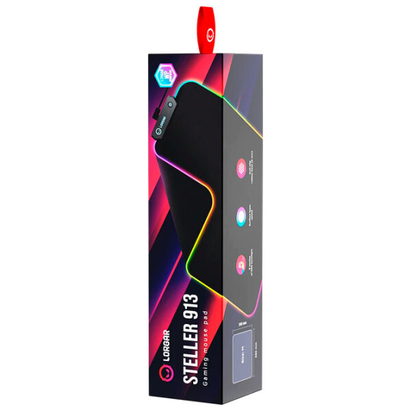 Covoraș pentru mouse Lorgar Steller 913 Black 360 x 300 x 3 mm photo 6