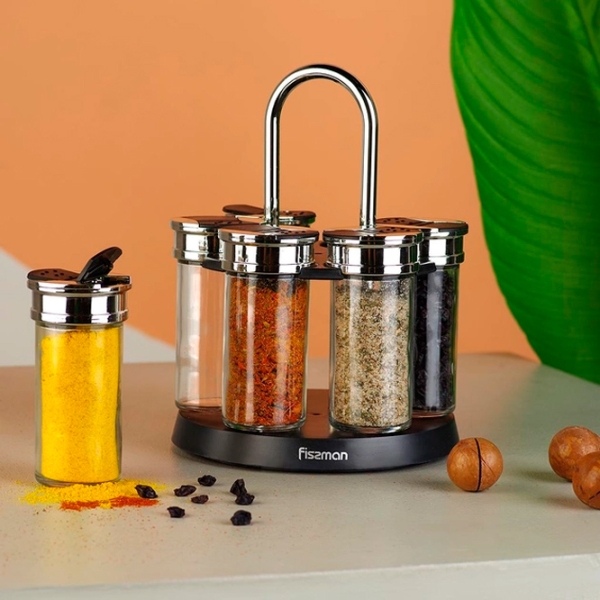 Set pentru condimente Fissman 6433 Transparent  photo 6
