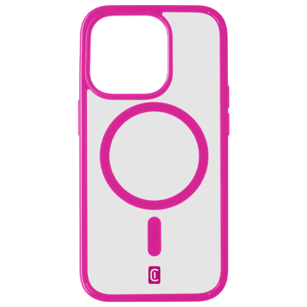 Чехол для смартфона Apple iPhone 15 Pro (Pop Mag) Прозрачный Розовый Cellularline, TPU, MagSafe Back photo 1