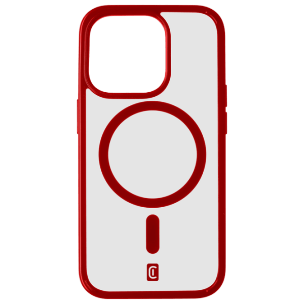 Чехол для смартфона Apple iPhone 15 Pro (Pop Mag) Прозрачный Красный Cellularline, TPU, MagSafe Back photo 1