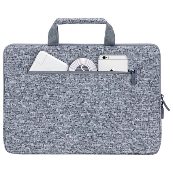 Чехол для ноутбука RivaCase Laptop sleeve with handles 13.3" Grey  photo 4