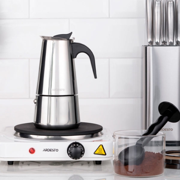Cafetieră gheizer Ardesto AR0806SS
Inox 300 ml, Oțel inoxidabil photo 9