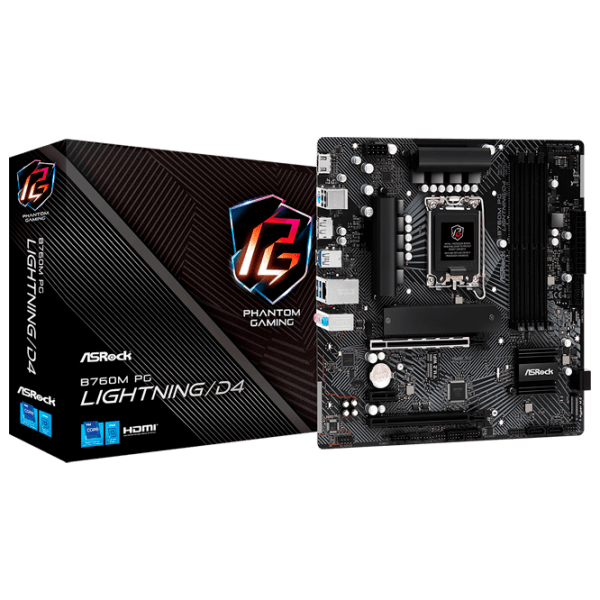 Материнская плата ASRock B760M PG LIGHTNING/ D4 micro ATX  photo 5