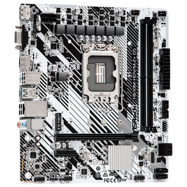 Материнская плата ASRock H610M-HDV/ M.2+ D5 micro ATX  photo 2