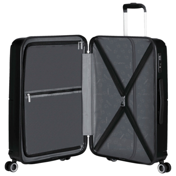 Чемодан American Tourister Geopop Spinner Черный Тень 68л   photo 6