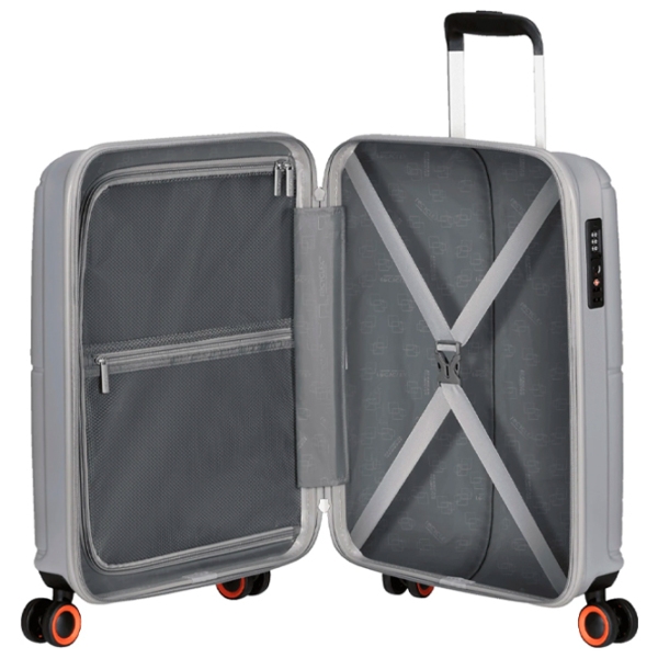 Чемодан American Tourister Geopop Spinner Серебряный Metalic 34л   photo 6