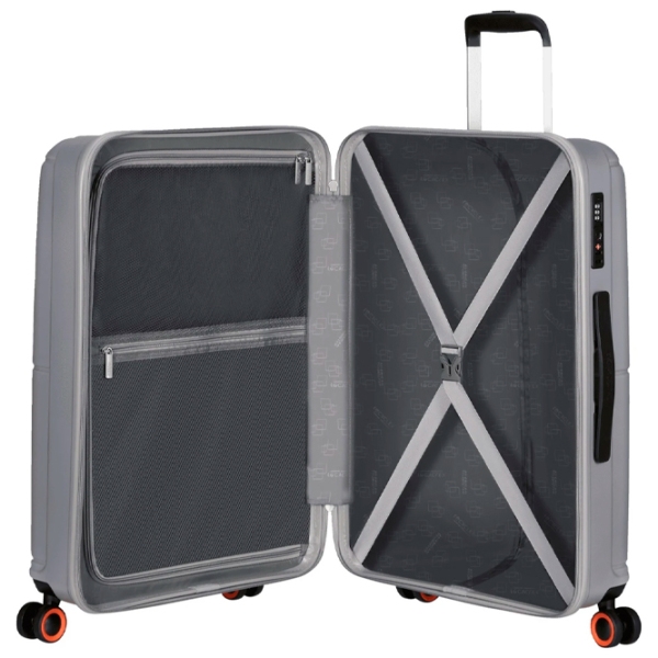 Чемодан American Tourister Geopop Spinner Серебряный Metalic 103л   photo 7