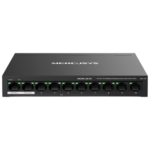 Switch Mercusys MS110P Black 10 Gbit/ s photo 1
