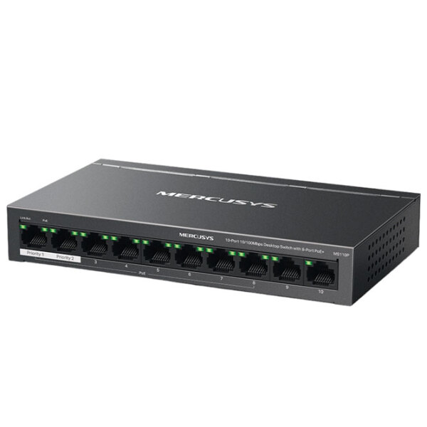 Switch Mercusys MS110P Black 10 Gbit/ s photo 2
