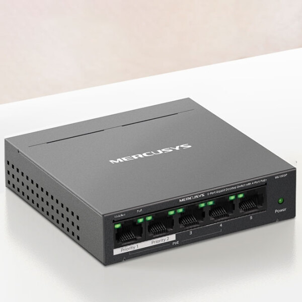Switch Mercusys MS105GP Black 1 Gbit/ s photo 5