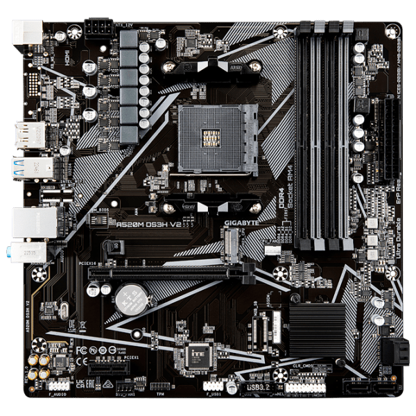 Материнская плата Gigabyte A520M DS3H V2 micro ATX  photo 1