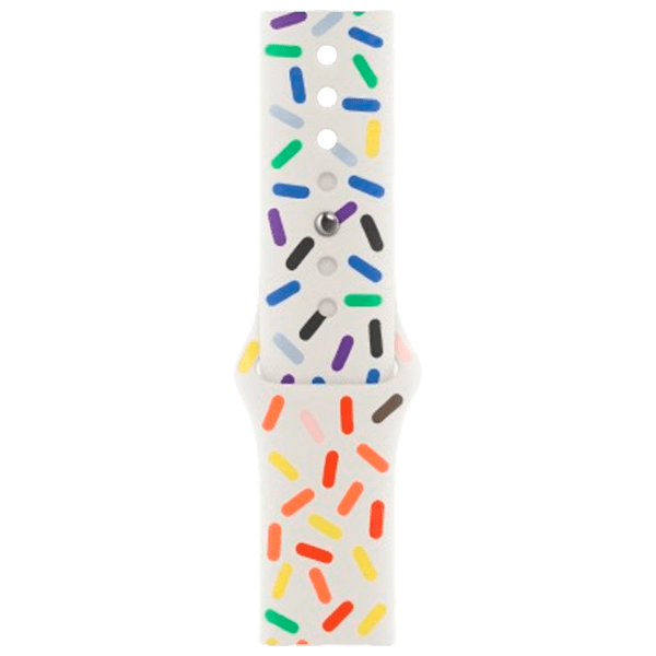 Curelușă Apple Apple Watch 9 Sport Band White Multicolor Fluoroelastomer, 45 mm photo 1