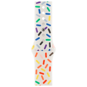 Curelușă Apple Apple Watch 9 Sport Band White Multicolor Fluoroelastomer, 45 mm