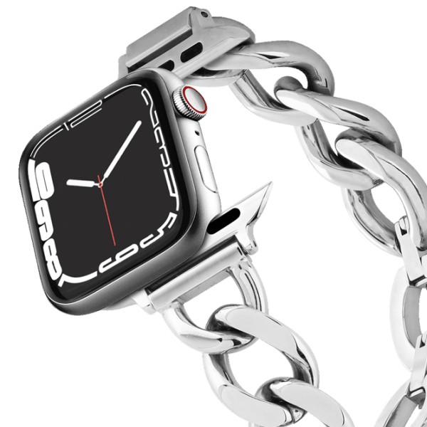 Curelușă Apple Watch Ultra 2 Chain Bracelet Silver Oțel inoxidabil, 38, 40, 41 mm photo 1