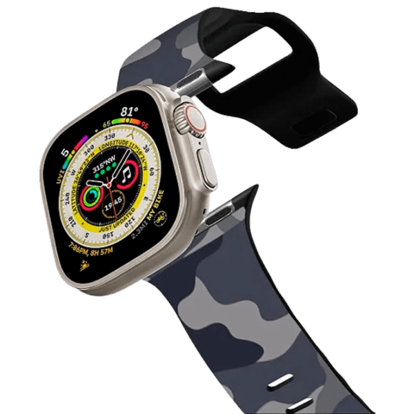 Ремень Apple Watch Ultra 2 Impact Band Camo Blue Grey Черный Синий , 42, 44, 45, 49 мм photo 1