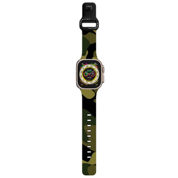 Curelușă Apple Watch Ultra 2 Impact Band Mystic Forest Camo Black Green , 42, 44, 45, 49 mm photo 2