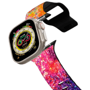 Curelușă Apple Watch Ultra 2 Impact Band Dancing in the Moonlight by Ingrid Ching Black Multicolor , 42, 44, 45, 49 mm