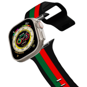 Curelușă Apple Watch Ultra 2 Impact Band Chic Stripe 1 Black Multicolor , 42, 44, 45, 49 mm