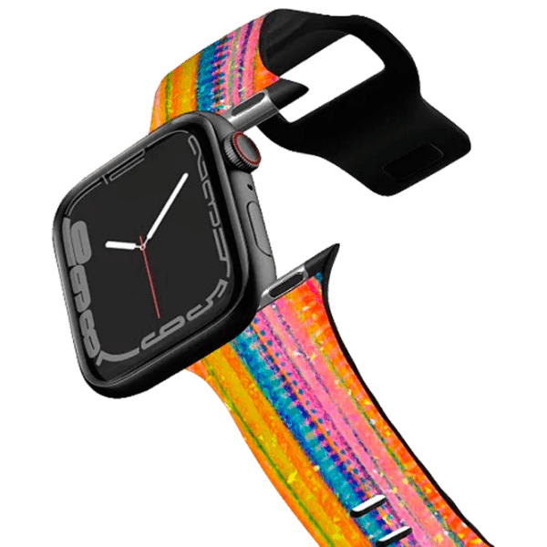 Curelușă Apple Watch Ultra 2 Impact Band Lineation No. 62 by Ingrid Ching Black Multicolor , 38, 40, 41 mm photo 1