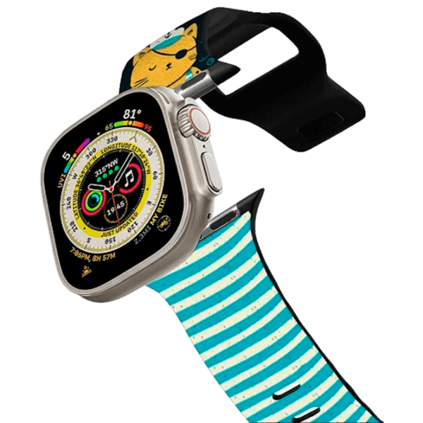 Curelușă Apple Watch Ultra 2 Impact Band There are plenty of fish in the sea but you're the only one for me, Black Black Multicolor , 38, 40, 41 mm photo 1