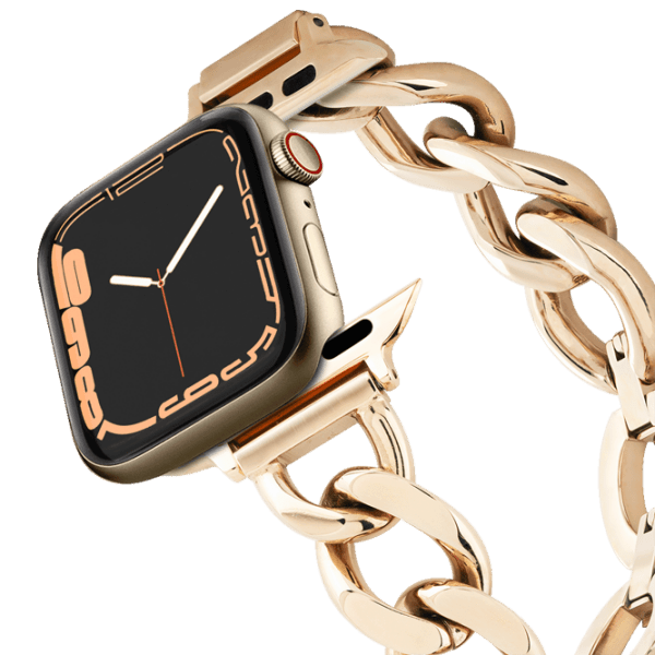 Curelușă Apple Watch Ultra 2 Chain Bracelet Gold Oțel inoxidabil, 38, 40, 41 mm photo 1