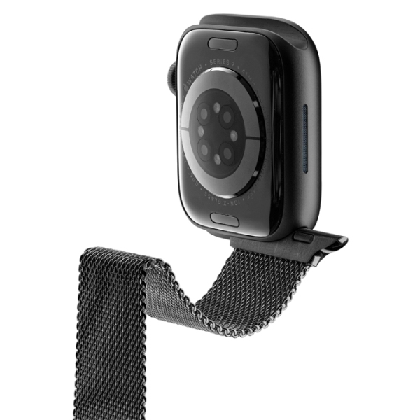 Ремень Apple Watch 7 Milanese Loop Черный Нержавеющая сталь, 42, 44, 45, 49 мм photo 2