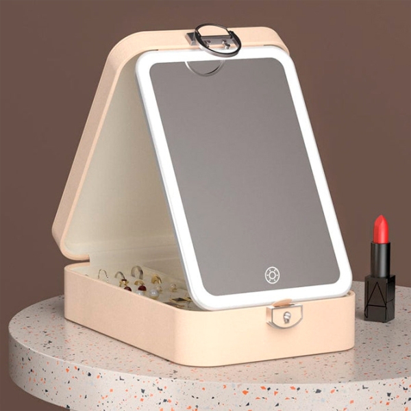 Oglindă de machiaj LED Mirror SM328-SL Beige  photo 4