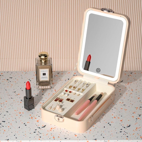 Oglindă de machiaj LED Mirror SM328-SL Beige  photo 5