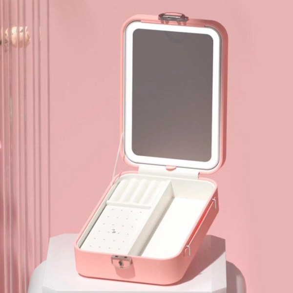 Oglindă de machiaj LED Mirror SM328-SL Pink  photo 4