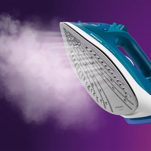 Fier de călcat Philips DST3040/ 70 Blue 2600 W, 40 g/ min, 0.3 l, Ceramică photo 5