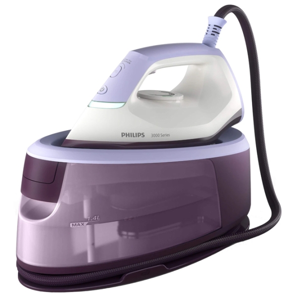 Fier de călcat Philips PSG3000/ 30 Purple 2400 W, 120 g/ min, 1.4 l, Ceramică photo 2