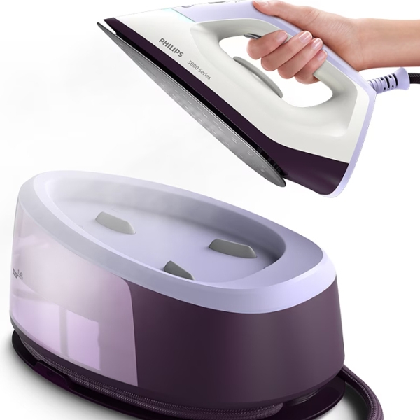 Fier de călcat Philips PSG3000/ 30 Purple 2400 W, 120 g/ min, 1.4 l, Ceramică photo 4
